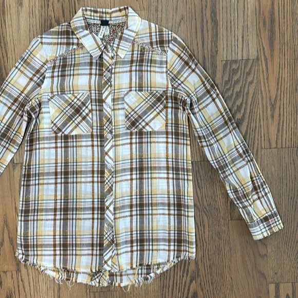 We The Free Free People Women’s The Free Park Ranger Plaid Button Up Shirt PS - Picture 3 of 13